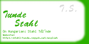 tunde stahl business card